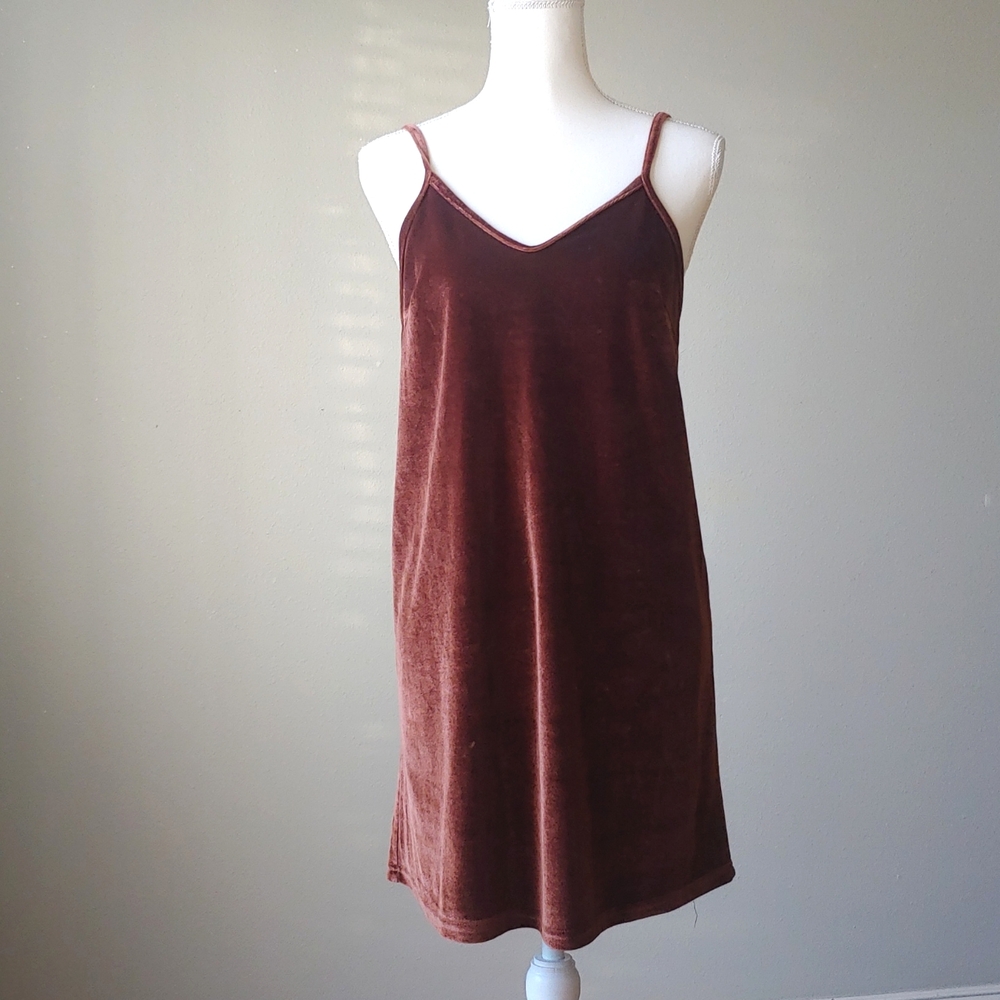 Reverse | Velvet Spaghetti Strap Mini Dress